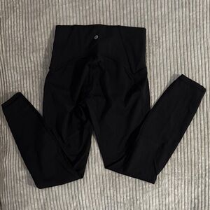 Lululemon Black High-Waisted Leggings with Mesh lnserts